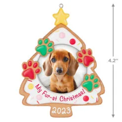 Hallmark My Fur-st Christmas 2023 Photo Frame Ornament 8 Hallmark My Fur-st Christmas 2023 Photo Frame Ornament -Hot Sale Hallmark Store Christmas Cookie Pet Picture Frame Keepsake Ornament 1599QGO2607 03