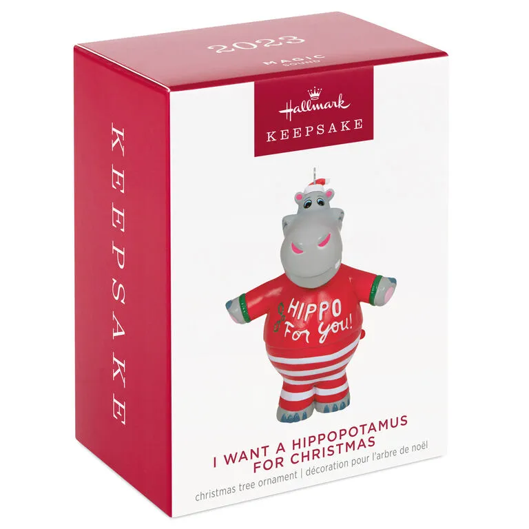 Hallmark I Want A Hippopotamus For Christmas Musical Ornament 4 Hallmark I Want A Hippopotamus For Christmas Musical Ornament - Image 4