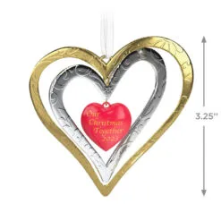 Hallmark Our Christmas Together 2023 Metal Ornament 8 Hallmark Our Christmas Together 2023 Metal Ornament -Hot Sale Hallmark Store Christmas Together Metal Hearts Keepsake Ornament 1899QGO2889 03