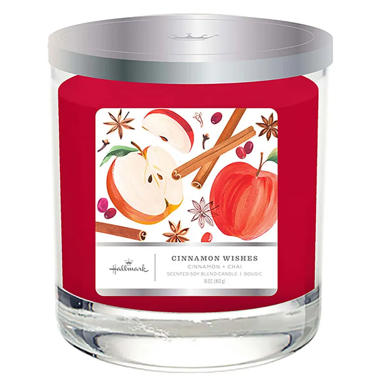 Hallmark Cinnamon Wishes 3-Wick Jar Candle, 16 Oz. 1 Hallmark Cinnamon Wishes 3-Wick Jar Candle, 16 Oz.
