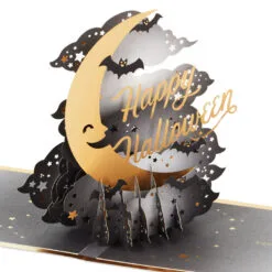 Hallmark Crescent Moon 3-D Pop-Up Halloween Card