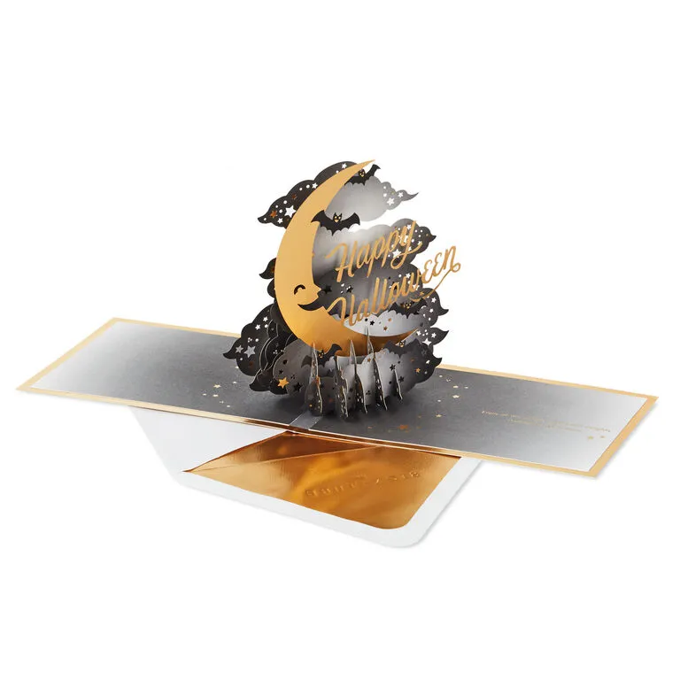 Hallmark Crescent Moon 3-D Pop-Up Halloween Card 2 Hallmark Crescent Moon 3-D Pop-Up Halloween Card - Image 2