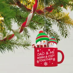 Hallmark Dad & Me Hot Cocoa Mug 2023 Ornament 7 Hallmark Dad & Me Hot Cocoa Mug 2023 Ornament -Hot Sale Hallmark Store Dad Me Snowmen in Mug Keepsake Ornament 1599QGO2579 02