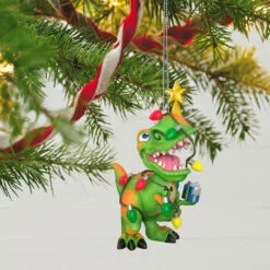 Hallmark Tree Rex Ornament 7 Hallmark Tree Rex Ornament -Hot Sale Hallmark Store Dinosaur in Christmas Lights Keepsake Ornament 1799QGO2779 02