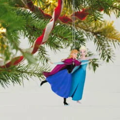Hallmark Disney Frozen 10th Anniversary Two Sisters, One Heart Ornament 7 Hallmark Disney Frozen 10th Anniversary Two Sisters, One Heart Ornament -Hot Sale Hallmark Store Disney Anna and Elsa Skating Keepsake Ornament 2799QXD6599 02