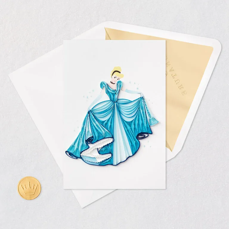 Hallmark Disney Princess Cinderella You Sparkle Quilled Paper Handmade Card 5 Hallmark Disney Princess Cinderella You Sparkle Quilled Paper Handmade Card - Image 5