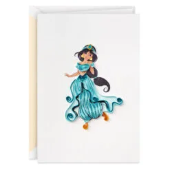 Hallmark Disney Princess Jasmine Magical Day Quilled Paper Handmade Card