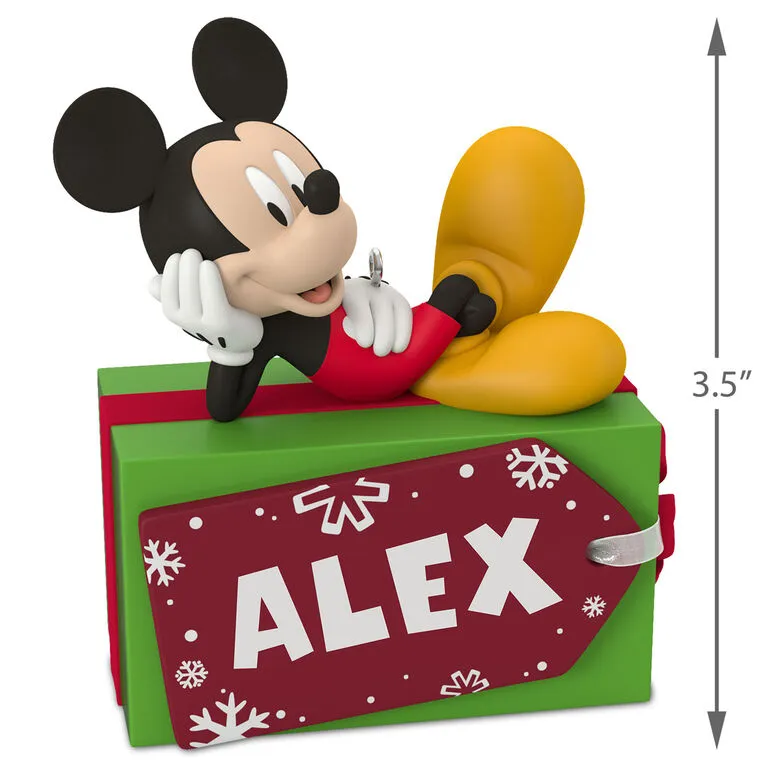 Hallmark Disney Mickey Mouse Christmas Present Personalized Ornament 3 Hallmark Disney Mickey Mouse Christmas Present Personalized Ornament - Image 3