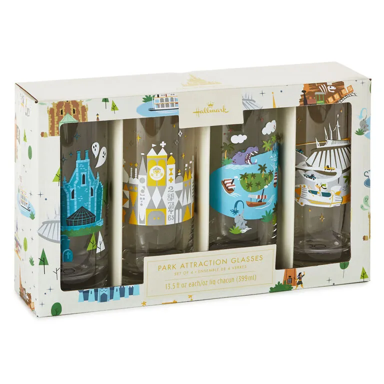 Hallmark Walt Disney World 50th Anniversary Park Attractions Glasses, Set Of 4 2 Hallmark Walt Disney World 50th Anniversary Park Attractions Glasses, Set Of 4 - Image 2