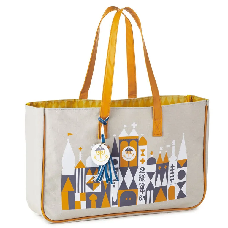 Hallmark Walt Disney World 50th Anniversary "it's A Small World" Canvas Tote Bag 1 Hallmark Walt Disney World 50th Anniversary "it's A Small World" Canvas Tote Bag