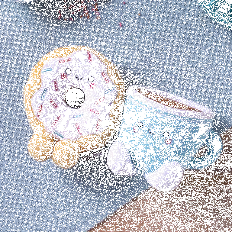 Hallmark Better Together Donut And Coffee Magnetic Plush, 5" 2 Hallmark Better Together Donut And Coffee Magnetic Plush, 5" - Image 2