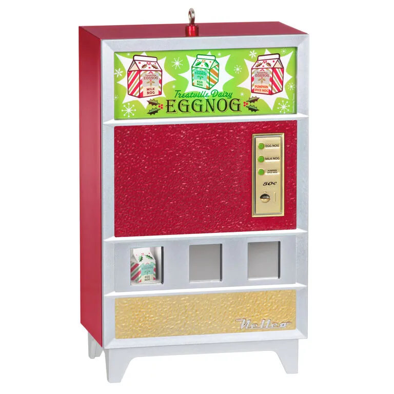 Hallmark Nellco Eggnog Machine Musical Ornament With Light 1 Hallmark Nellco Eggnog Machine Musical Ornament With Light