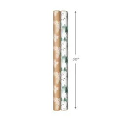 Hallmark Elegant Evergreens 2-Pack Holiday Wrapping Paper, 150 Sq. Ft. 10 Hallmark Elegant Evergreens 2-Pack Holiday Wrapping Paper, 150 Sq. Ft. -Hot Sale Hallmark Store Elegant Evergreens Holiday Wrapping Paper 5JXW1203 04