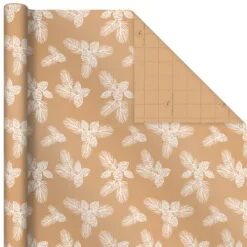 Hallmark Elegant Evergreens 2-Pack Holiday Wrapping Paper, 150 Sq. Ft. 11 Hallmark Elegant Evergreens 2-Pack Holiday Wrapping Paper, 150 Sq. Ft. -Hot Sale Hallmark Store Elegant Evergreens Holiday Wrapping Paper 5JXW1203 05