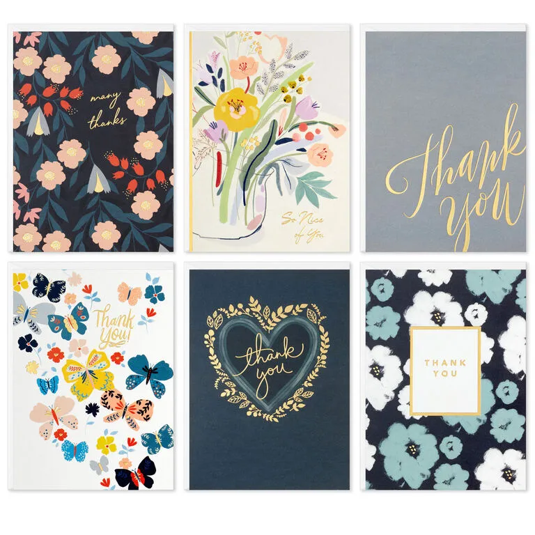 Hallmark Elegant Florals Boxed Blank Thank-You Notes Assortment, Pack Of 48 2 Hallmark Elegant Florals Boxed Blank Thank-You Notes Assortment, Pack Of 48 - Image 2