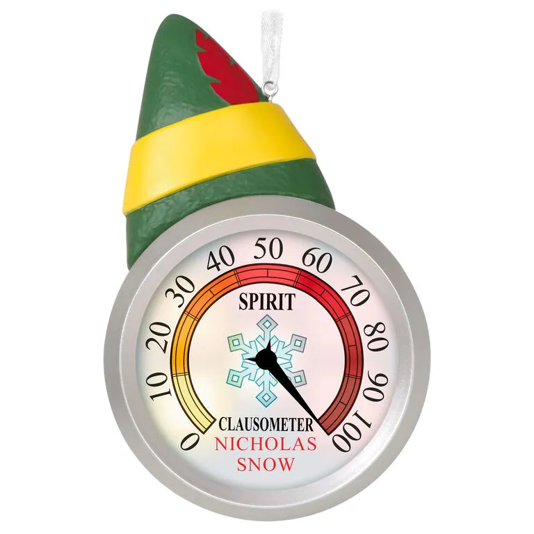 Hallmark Elf™ Clausometer Personalized Ornament With Light 1 Hallmark Elf™ Clausometer Personalized Ornament With Light