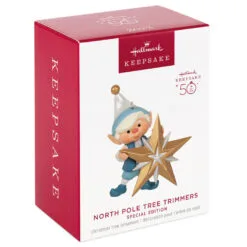 Hallmark North Pole Tree Trimmers Special Edition Ornament 9 Hallmark North Pole Tree Trimmers Special Edition Ornament -Hot Sale Hallmark Store Elf Trimming the Tree Keepsake Ornament 1999QGO2809 04