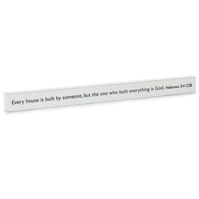 Hallmark The One Who Built Everything Is God Scripture Quote Sign, 23.5x2 1 Hallmark The One Who Built Everything Is God Scripture Quote Sign, 23.5x2