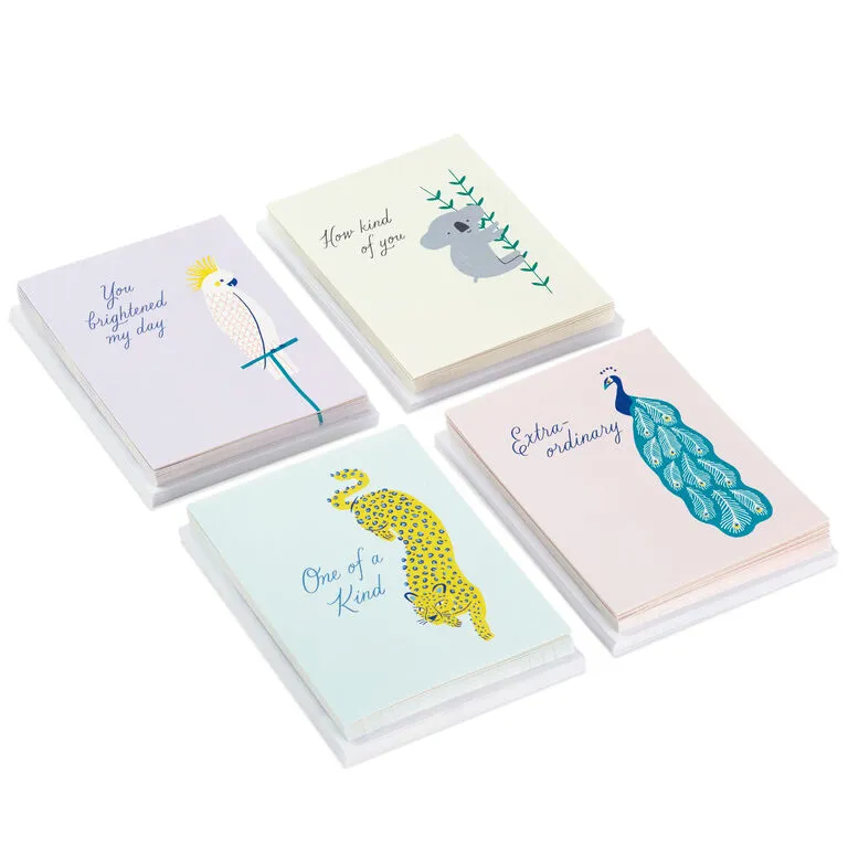 Hallmark Exotic Animals Assorted Blank Thank-You Notes, Pack Of 48 1 Hallmark Exotic Animals Assorted Blank Thank-You Notes, Pack Of 48