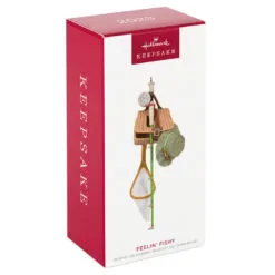 Hallmark Feelin' Fishy 2023 Ornament -Hot Sale Hallmark Store Fishing Gear Keepsake Ornament 1699QGO2899 04
