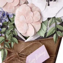 Hallmark Flower Bouquet Beautiful Day Birthday Card -Hot Sale Hallmark Store Floral Bouquet Displayable Birthday Card 1299LAD9483 04