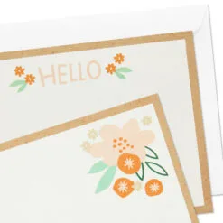 Hallmark Ivory Floral Flat Note Cards In Caddy, Box Of 40 11 Hallmark Ivory Floral Flat Note Cards In Caddy, Box Of 40 -Hot Sale Hallmark Store Floral SinglePanel Note Cards With Caddy 3CNT5048 05
