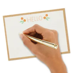 Hallmark Ivory Floral Flat Note Cards In Caddy, Box Of 40 12 Hallmark Ivory Floral Flat Note Cards In Caddy, Box Of 40 -Hot Sale Hallmark Store Floral SinglePanel Note Cards With Caddy 3CNT5048 06