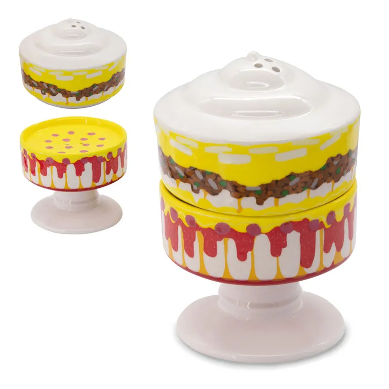 Hallmark Friends Rachel's Trifle Stacking Salt And Pepper Shakers, Set Of 2 1 Hallmark Friends Rachel's Trifle Stacking Salt And Pepper Shakers, Set Of 2