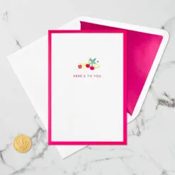 Hallmark Here's To You Cocktail Toast 3D Pop-Up Card -Hot Sale Hallmark Store Fruit Cocktail Drinks Celebration 3D PopUp Card for Her 1299LAD2897 06