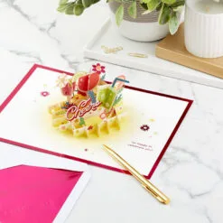 Hallmark Here's To You Cocktail Toast 3D Pop-Up Card -Hot Sale Hallmark Store Fruit Cocktail Drinks Celebration 3D PopUp Card for Her 1299LAD2897 08