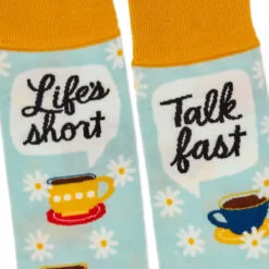 Hallmark Gilmore Girls Life's Short, Talk Fast Crew Socks 6 Hallmark Gilmore Girls Life's Short, Talk Fast Crew Socks -Hot Sale Hallmark Store Gilmore Girls Lifes Short Talk Fast Crew Socks 1PCL1011 03