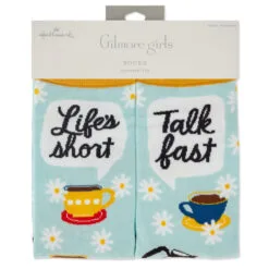 Hallmark Gilmore Girls Life's Short, Talk Fast Crew Socks 7 Hallmark Gilmore Girls Life's Short, Talk Fast Crew Socks -Hot Sale Hallmark Store Gilmore Girls Lifes Short Talk Fast Crew Socks 1PCL1011 04