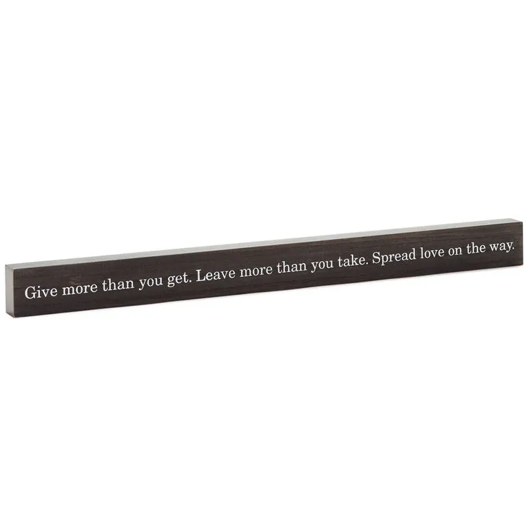 Hallmark Give More Than You Get Wood Quote Sign, 23.5x2 1 Hallmark Give More Than You Get Wood Quote Sign, 23.5x2