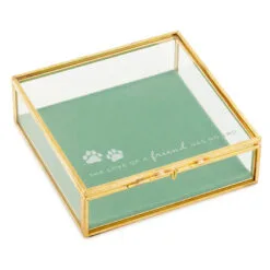 Hallmark The Love Of A Friend Glass Pet Memory Box, 5x5