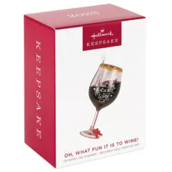 Hallmark Oh, What Fun It Is To Wine Ornament 9 Hallmark Oh, What Fun It Is To Wine Ornament -Hot Sale Hallmark Store Glass of Red Wine Keepsake Ornament 1599QGO2919 04