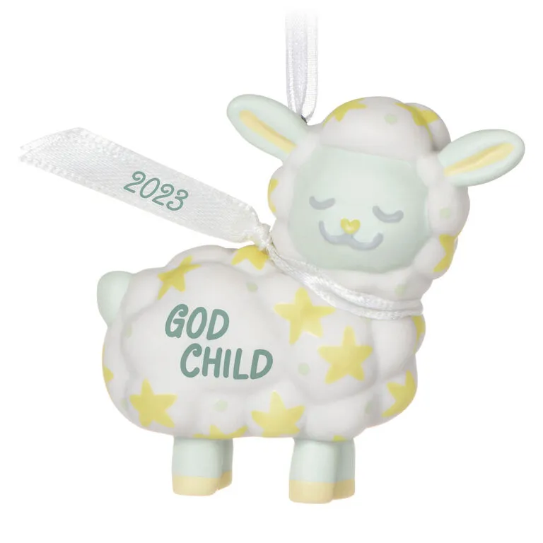 Hallmark Godchild 2023 Porcelain Ornament 1 Hallmark Godchild 2023 Porcelain Ornament