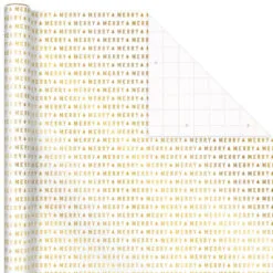 Hallmark Gold And White 6-Pack Holiday Wrapping Paper Assortment, 180 Sq. Ft. -Hot Sale Hallmark Store Gold and White Christmas Wrapping Paper Assortment 5JXW1086 04
