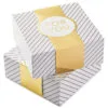 Hallmark 10" Gold And White Striped 2-Pack Gift Boxes With Bands