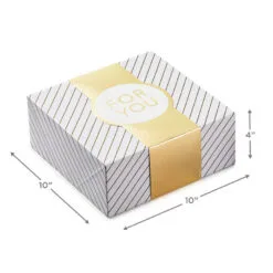 Hallmark 10" Gold And White Striped 2-Pack Gift Boxes With Bands 9 Hallmark 10" Gold And White Striped 2-Pack Gift Boxes With Bands -Hot Sale Hallmark Store Gold and White Striped 2Pack Gift Boxes With Bands 5EBC1226 04