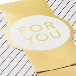 Hallmark 10" Gold And White Striped 2-Pack Gift Boxes With Bands 10 Hallmark 10" Gold And White Striped 2-Pack Gift Boxes With Bands -Hot Sale Hallmark Store Gold and White Striped 2Pack Gift Boxes With Bands 5EBC1226 05
