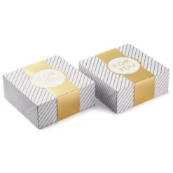 Hallmark 10" Gold And White Striped 2-Pack Gift Boxes With Bands 11 Hallmark 10" Gold And White Striped 2-Pack Gift Boxes With Bands -Hot Sale Hallmark Store Gold and White Striped 2Pack Gift Boxes With Bands 5EBC1226 06