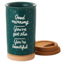 Hallmark Good Morning Ceramic Travel Mug, 12 Oz. 5 Hallmark Good Morning Ceramic Travel Mug, 12 Oz. -Hot Sale Hallmark Store Good Morning Ceramic Travel Mug 1SNN1079 03