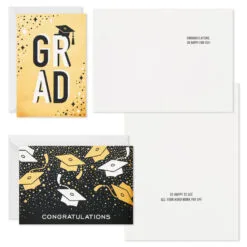 Hallmark Confetti Celebration Assorted Graduation Cards, Pack Of 36 -Hot Sale Hallmark Store Grad Caps Confetti Graduation Cards Assortment 5GEY1003 03