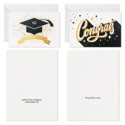 Hallmark Confetti Celebration Assorted Graduation Cards, Pack Of 36 -Hot Sale Hallmark Store Grad Caps Confetti Graduation Cards Assortment 5GEY1003 04
