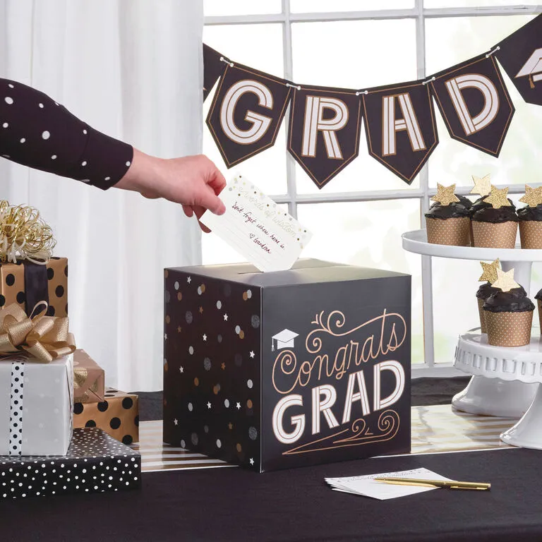 Hallmark Graduation Party Kit With Banner, Card Box, Advice Cards And Table Runner 2 Hallmark Graduation Party Kit With Banner, Card Box, Advice Cards And Table Runner - Image 2