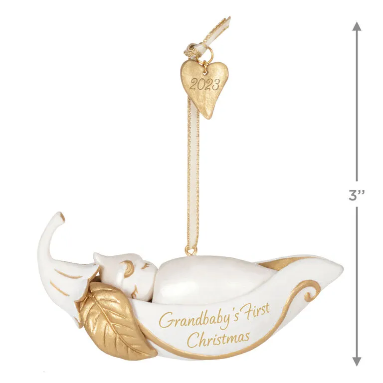 Hallmark Grandbaby's First Christmas Pea In A Pod 2023 Porcelain Ornament 3 Hallmark Grandbaby's First Christmas Pea In A Pod 2023 Porcelain Ornament - Image 3