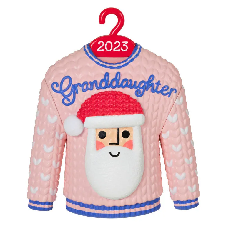 Hallmark Granddaughter Christmas Sweater 2023 Ornament 1 Hallmark Granddaughter Christmas Sweater 2023 Ornament