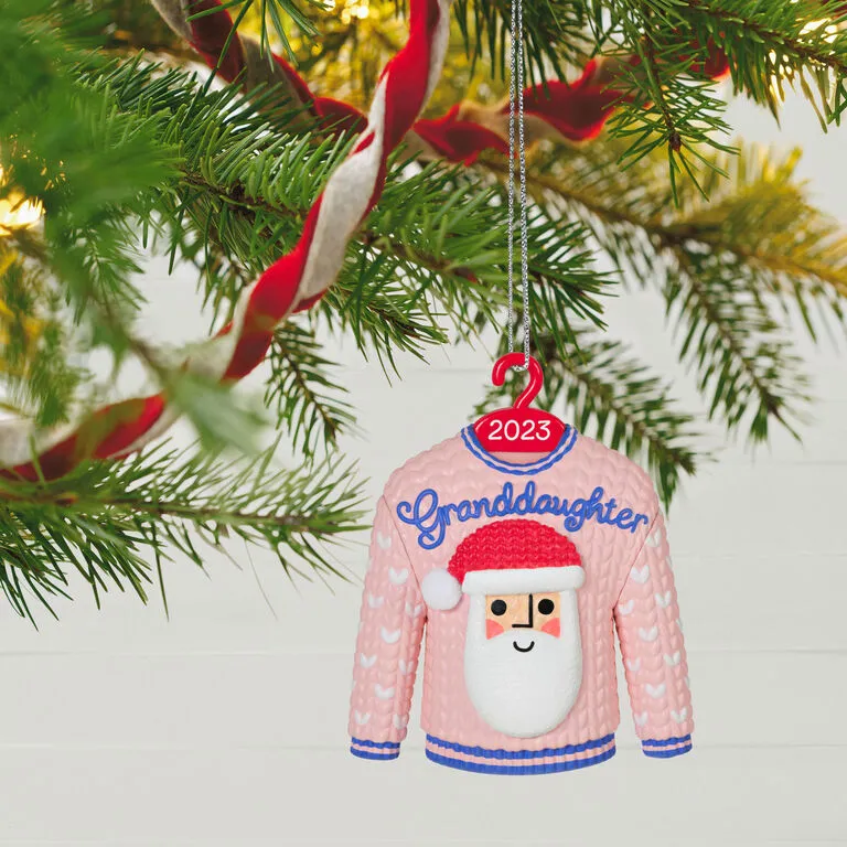 Hallmark Granddaughter Christmas Sweater 2023 Ornament 2 Hallmark Granddaughter Christmas Sweater 2023 Ornament - Image 2