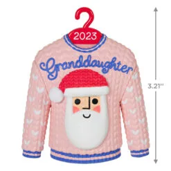 Hallmark Granddaughter Christmas Sweater 2023 Ornament 8 Hallmark Granddaughter Christmas Sweater 2023 Ornament -Hot Sale Hallmark Store Granddaughter Santa Sweater 2023 Keepsake Ornament 1399QGO2549 03