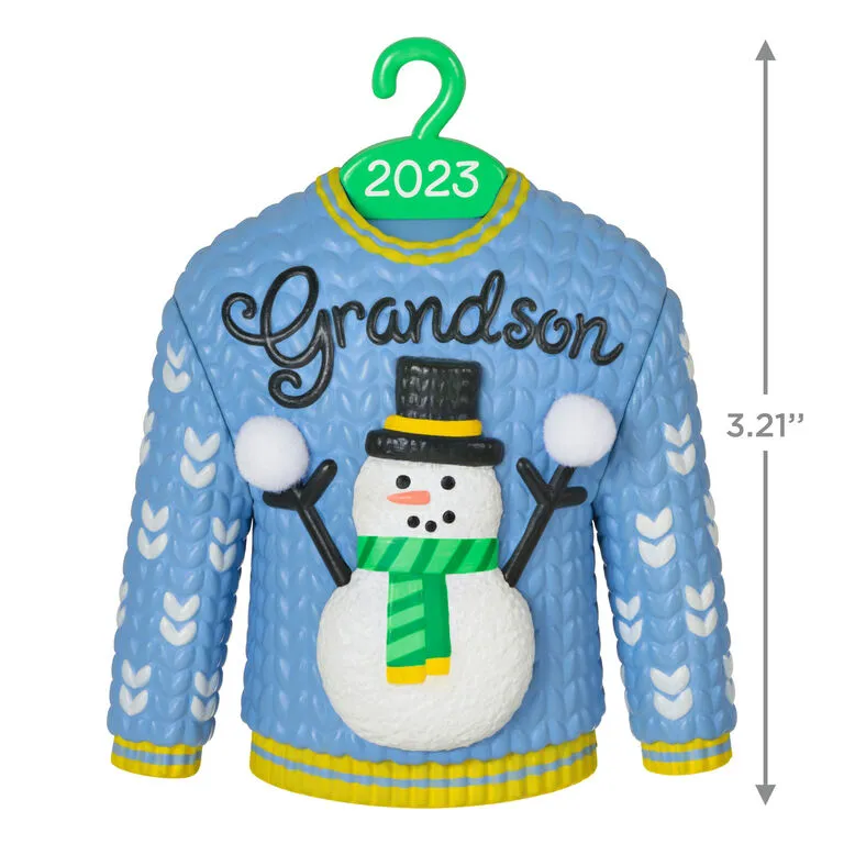 Hallmark Grandson Christmas Sweater 2023 Ornament 3 Hallmark Grandson Christmas Sweater 2023 Ornament - Image 3